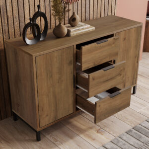 Sideboard Cabinet for Living Room, Chest of Drawers with 2 Doors and 3 Drawers
