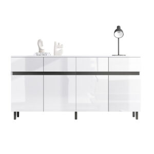 Storage Cabinet, Sideboard Buffet with 4 Drawers 4 Doors