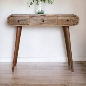 Solid Wood Oak-ish Round Dressing Table