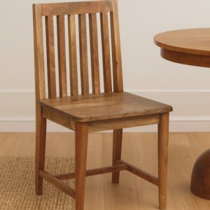 Solid Wood Ariella Oak-ish Dining Chair, Brown