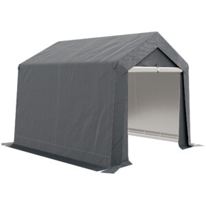 3.6 x 2.1m Portable Outdoor Shed, with Window - Dark Grey