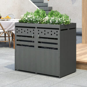Double bin storage box with green roof